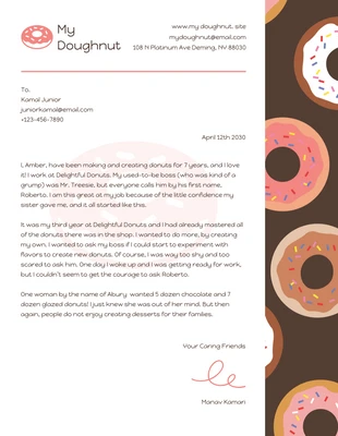 Free  Template: White And Brown Simple Cute Illustration Business Letterhead