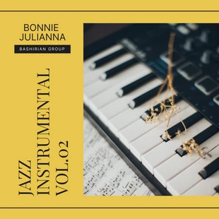 Free  Template: Gelbes einfaches Jazz-Albumcover