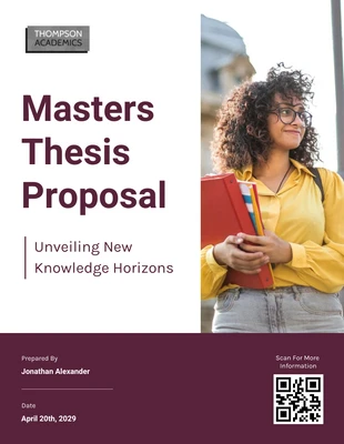 premium  Template: Masters Thesis Proposal Template