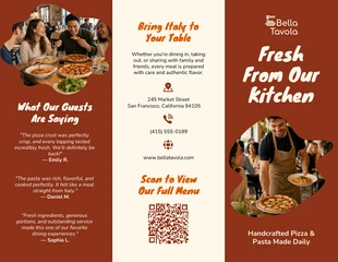 premium  Template: Conception de brochure alimentaire à trois volets