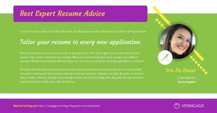 premium  Template: Green Expert Resume Advice LinkedIn Post