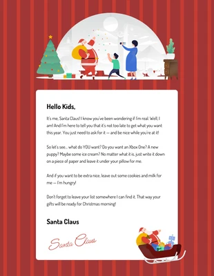Free  Template: Christmas Letter Template