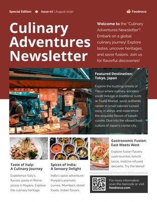 premium  Template: Culinary Adventures Newsletter