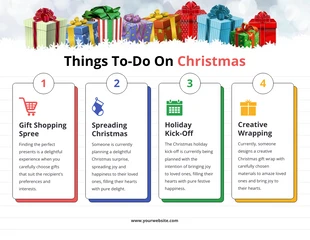 premium  Template: Infografía de cosas sencillas y limpias para hacer en Navidad