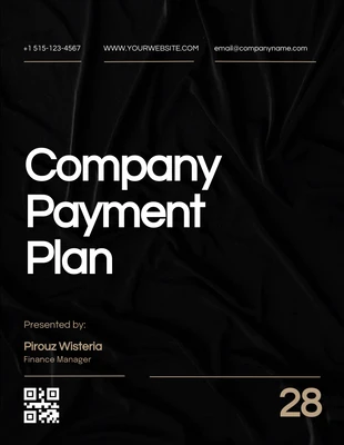 Free  Template: Black Simple Elegant Payment Plan