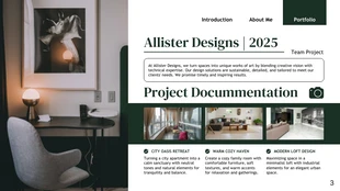 White and Green Interior Designer Portfolio Presentation - صفحة 3
