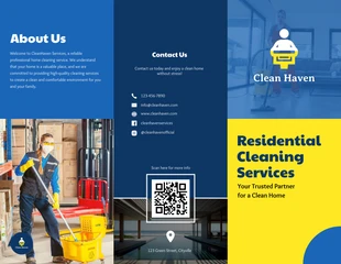 Free  Template: Residential Cleaning Services Brochure