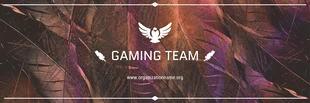 Free  Template: Braun und Weiß Modern Minimalistisch Gaming Team Banner