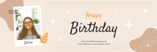 Free  Template: Orange Banner Alles Gute zum Geburtstag
