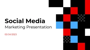 Free  Template: Checkered Social Media Presentation