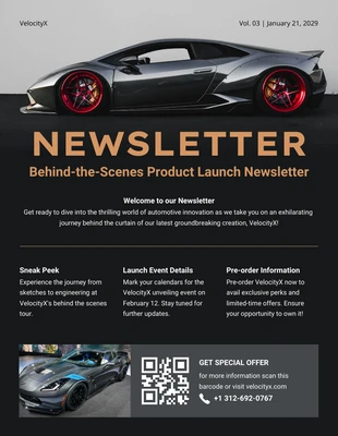 premium  Template: Behind-the-Scenes Product Launch Newsletter