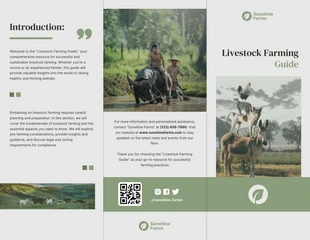 Free  Template: Livestock Farming Guide Brochure