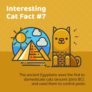 Free  Template: Monotone Cat Fact Instagram Post