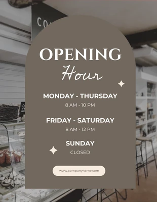 Free  Template: Brown Simple Minimalist Restaurant Opening Template