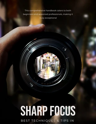 business  Template: Capa de livro de fotografia moderna com foto escura