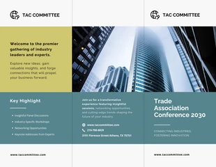 Free  Template: Trade Association Conference Brochure