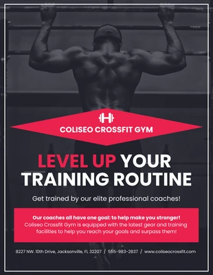 Free  Template: Crossfit Fitness Folleto comercial