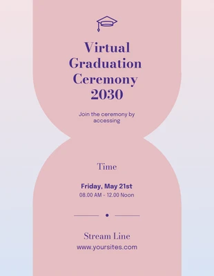 Pink and Purple Blur Gradient Virtual Graduation