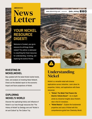 premium  Template: Curated Resources for Nickel Newsletter
