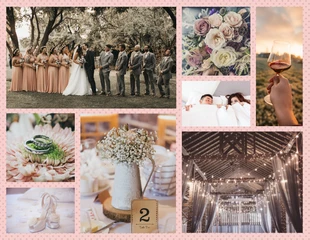 premium  Template: Collage de fotos de boda