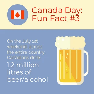 Free  Template: Postagem do Instagram sobre cerveja no Dia do Canadá