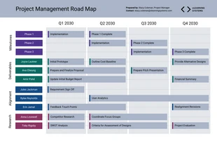 business  Template: Modern Project Management Roadmap