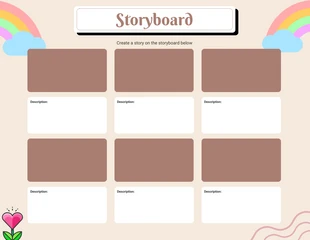 Free  Template: Storyboard simples em branco
