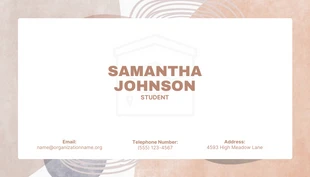 White Abstract Simple Student Business Card - Pagina 2
