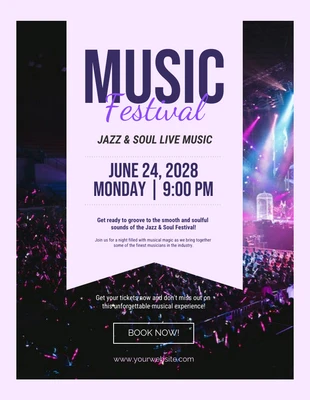 Purple Music Festival Poster Template