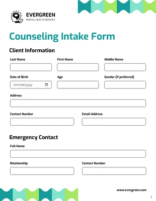 business accessible and interactive Template: Vorlage für ein Beratungsaufnahmeformular