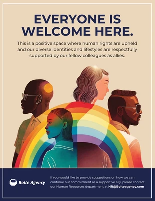 business and accessible Template: Póster Espacio positivo de derechos de los homosexuales