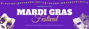 Free  Template: Bandiera viola di Mardi Gras