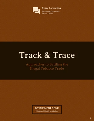 Free  Template: Weißbuch zur Tabakhandelspolitik der Regierung