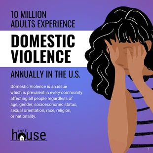 Free  Template: التوعية بالعنف المنزلي