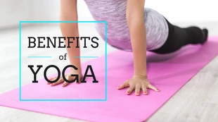 Free  Template: Banner rosa do blog de ioga