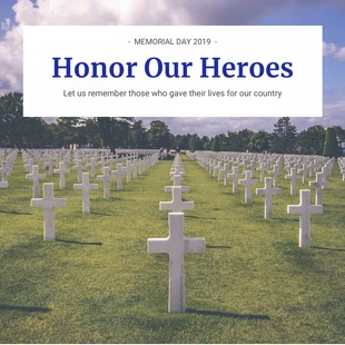 Free  Template: Honor Memorial Day Instagram Post