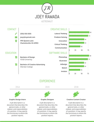 premium  Template: Infographic Green Resume