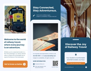 business  Template: Railway Travel Information Brochure