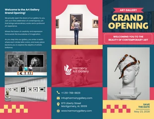 premium  Template: Art Gallery Grand Opening Brochure