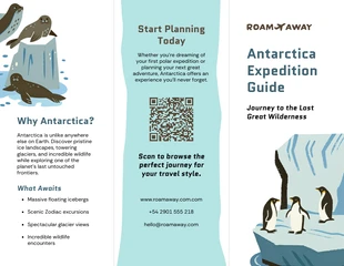 Free  Template: Antarctica Travel Brochure