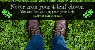 Free  Template: Funny Saying St. Patrick's Day Facebook Post