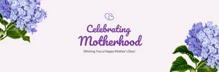 Free  Template: Banner de dia das mães de flores modernas roxas e roxas claras
