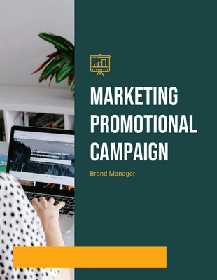 Free  Template: Grün-Gelb-Weiß Modernes Marketing Werbe- und Kommunikationspläne