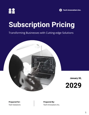 business  Template: Subscription Pricing Proposals