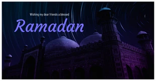 Free  Template: Blessed Ramadan Facebook Post