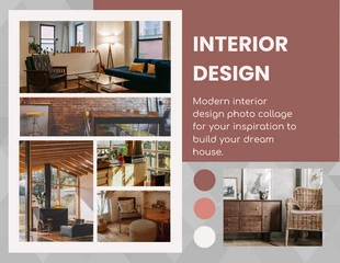 Free  Template: Diseño interior moderno marrón