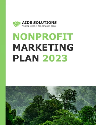 Free  Template: Green Nonprofit Marketing Plan