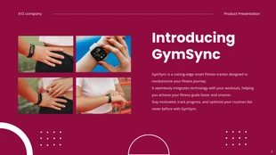 Maroon and White Simple Shape Fitness Product Presentation - Pagina 2