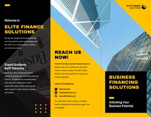 Free  Template: Business Financing Solutions Brochure