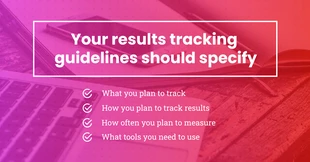 Free  Template: Lignes directrices pour le Pink Tracking LinkedIn Post